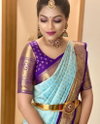 KP 4015 Soft Lichi Silk Cloth With Jacquard Work Saree Wholesale Market In Surat With Price